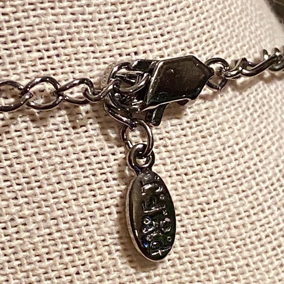 P.O.F.J. Black Silver Gilded Age Tear Drop Necklace - Picture 5 of 5